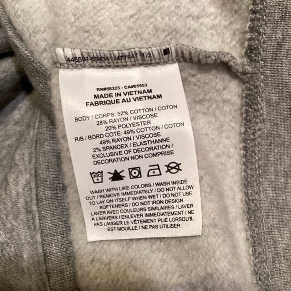 Nike Swoosh Crew Neck Pullover Sweatshirt Unisex Gray - Picture 8 of 9